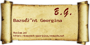 Bazsánt Georgina névjegykártya
